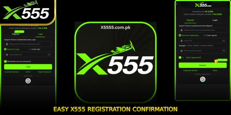 Easy X555 Registration Confirmation