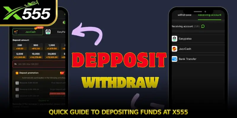 Quick Guide to Depositing Funds at X555