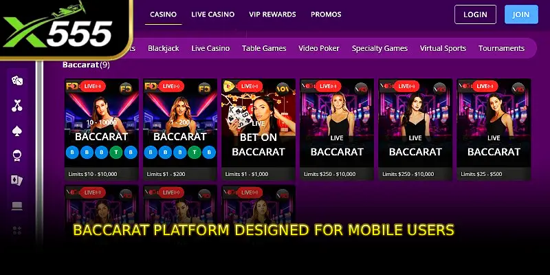 Baccarat Platform Designed for Mobile Users
