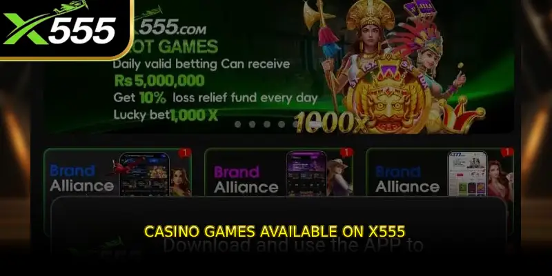 Casino Games Available on X555