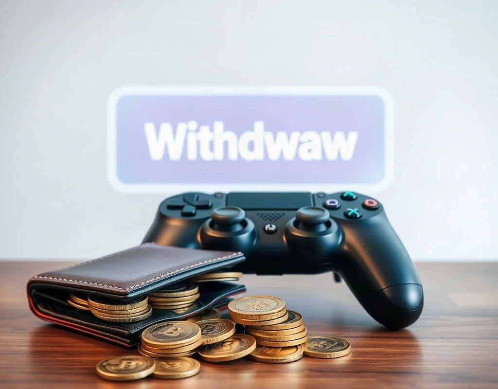 Withdrawing winnings from an online casino using a digital wallet