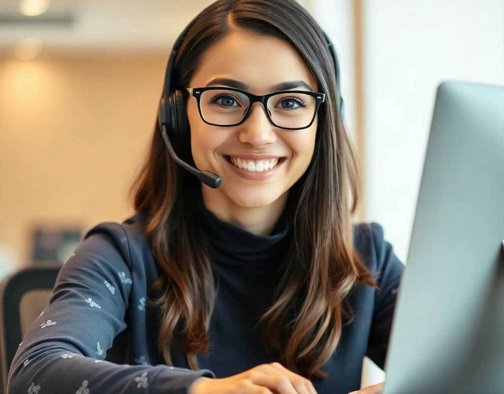 X555 customer support agent at desk in Pakistan