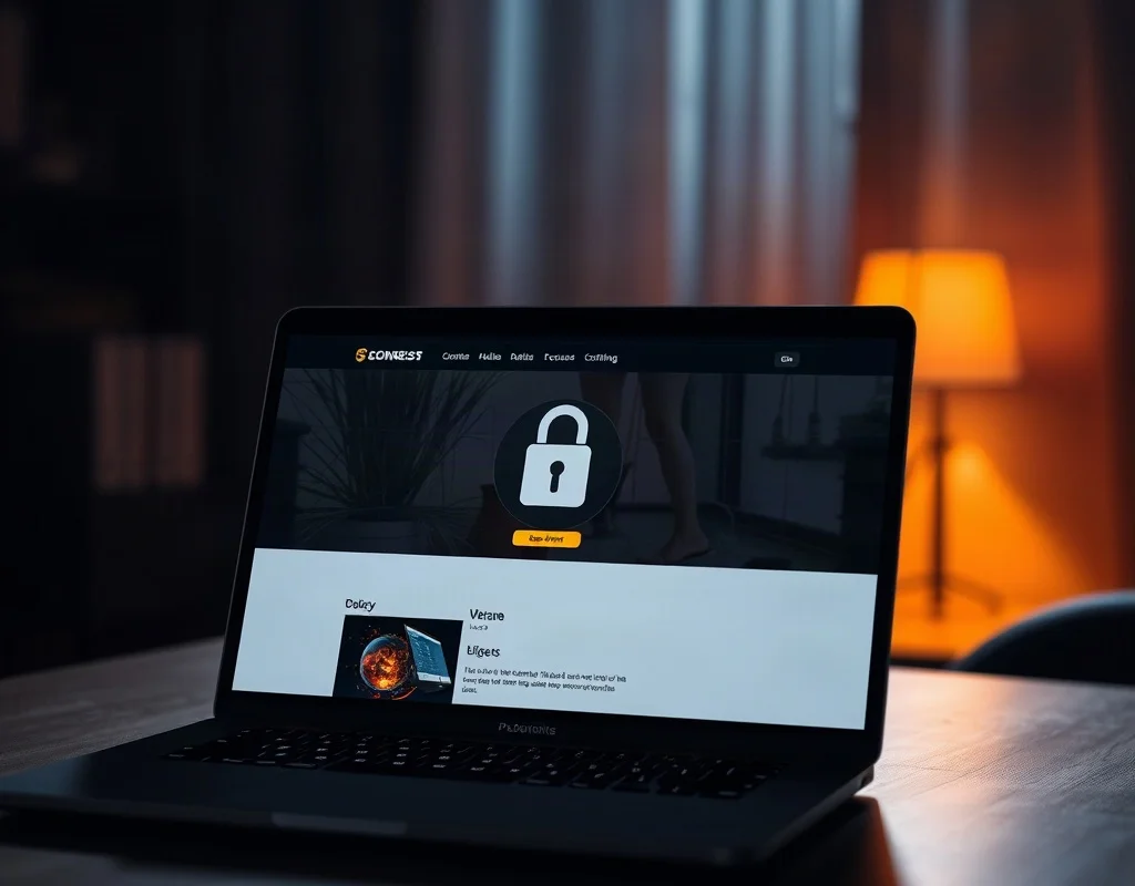 Official X555 website on a laptop with security