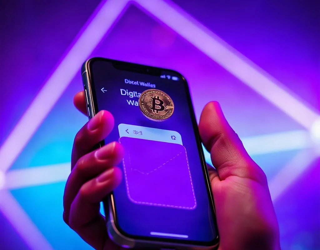 Digital payment with coin and smartphone wallet