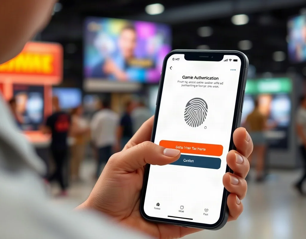 User enabling two-factor authentication on a gaming smartphone