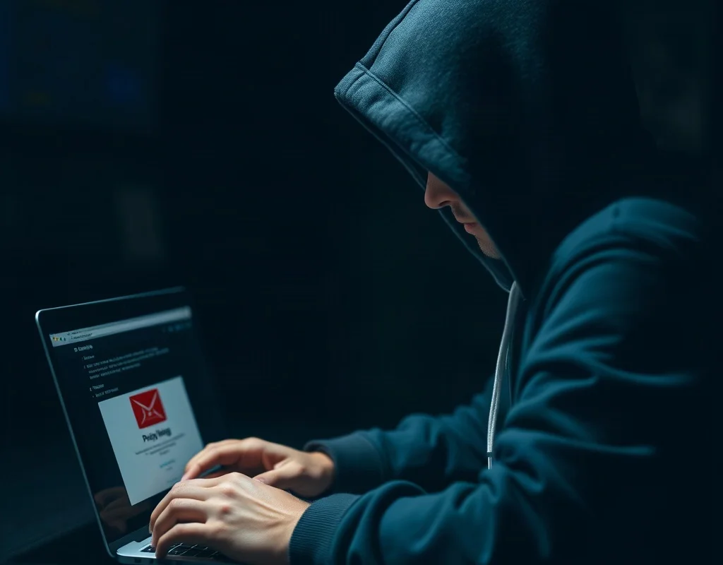Illustration of a phishing email scam targeting gamers