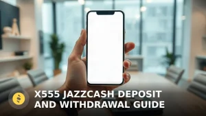 X555 JazzCash Deposit and Withdrawal Guide 2024: Step-by-Step