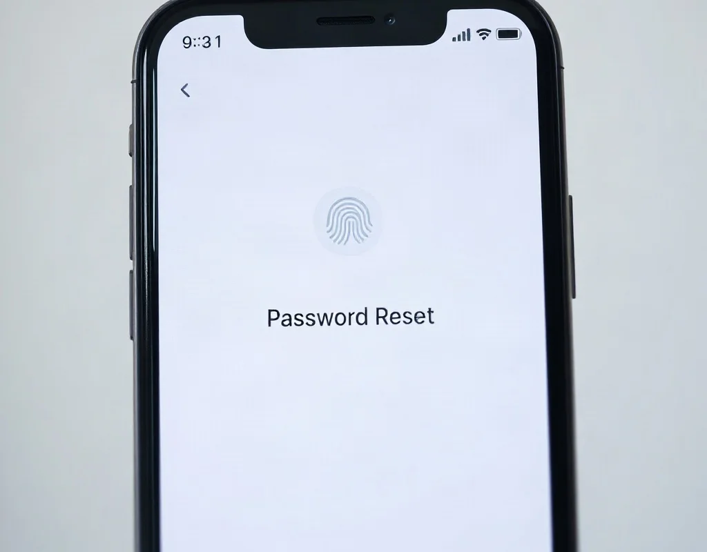 Password reset on smartphone