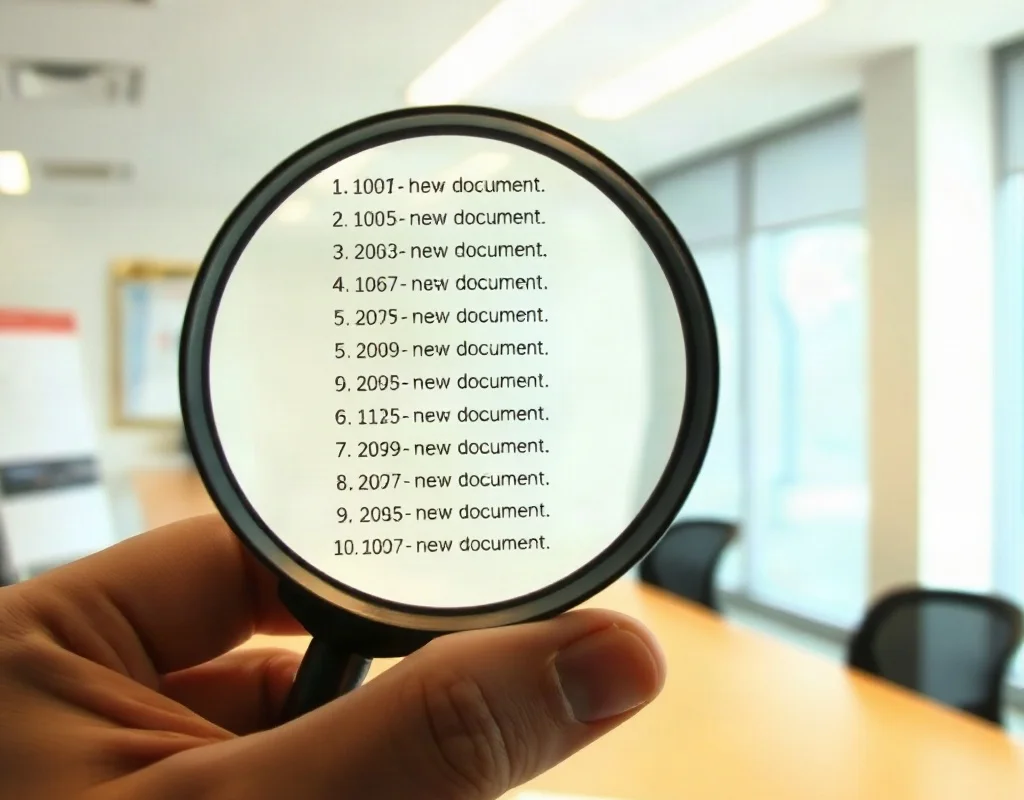 Magnifying glass over a data document to illustrate user rights