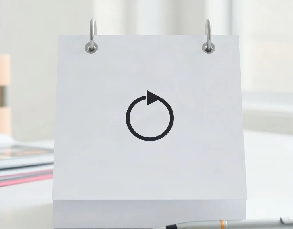 Calendar and circular arrow representing policy updates