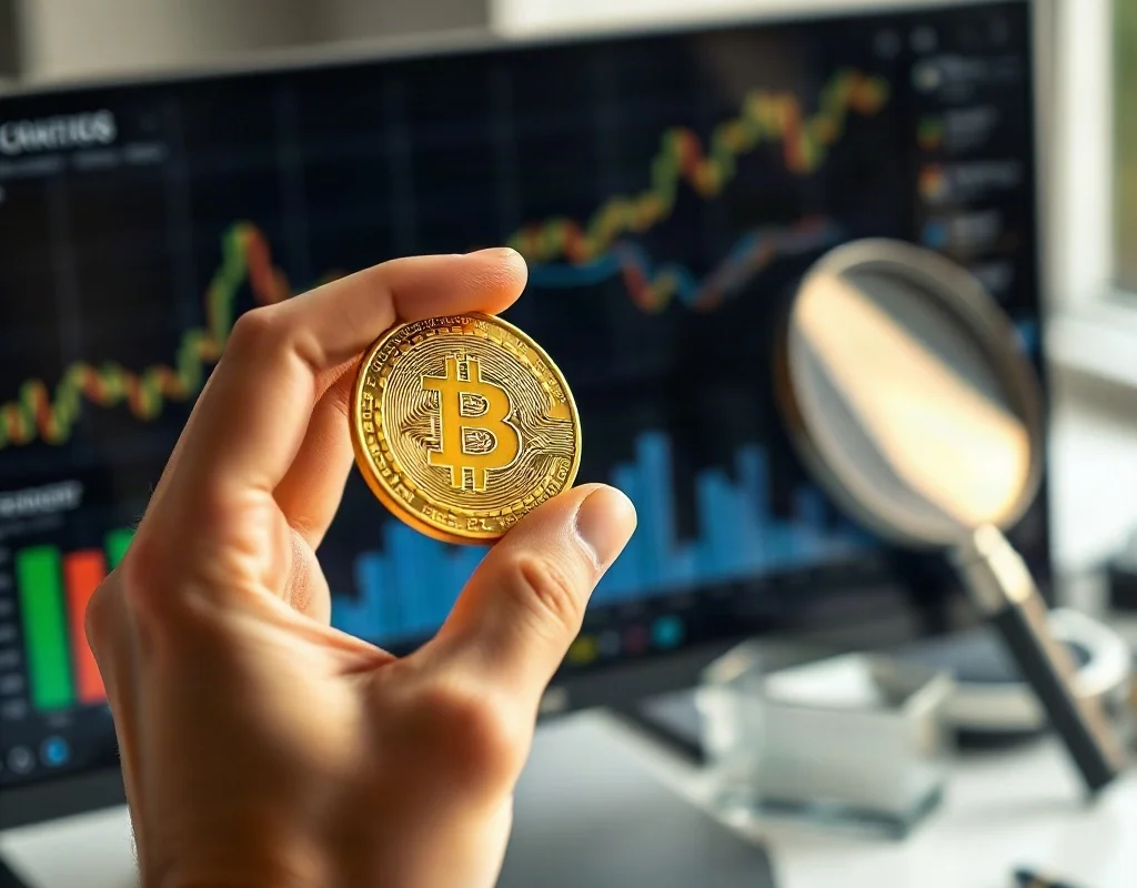 Hand holding a golden coin symbolizing bonus and investment